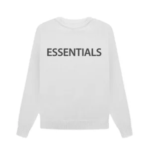 Essentials Overlapped White Sweater