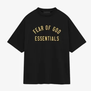 Essentials Black Fear Of God Jersey Crewneck Tee