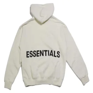 Fear of God Essentials Graphic Pullover Cream Hoodie